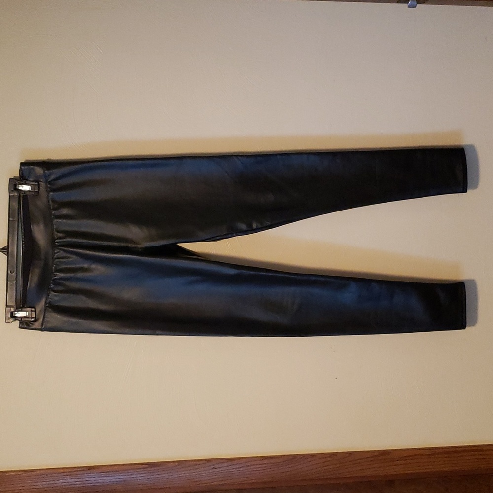 EUC Pleather Leggings, Size S/M
